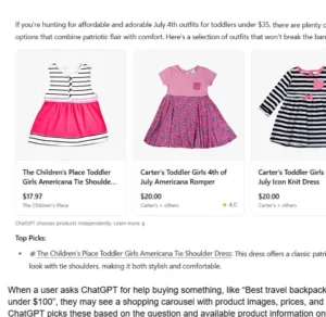  shopping products in chatgpt
